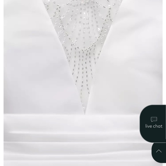Elegant White Wedding Dress with Beaded V-Neck